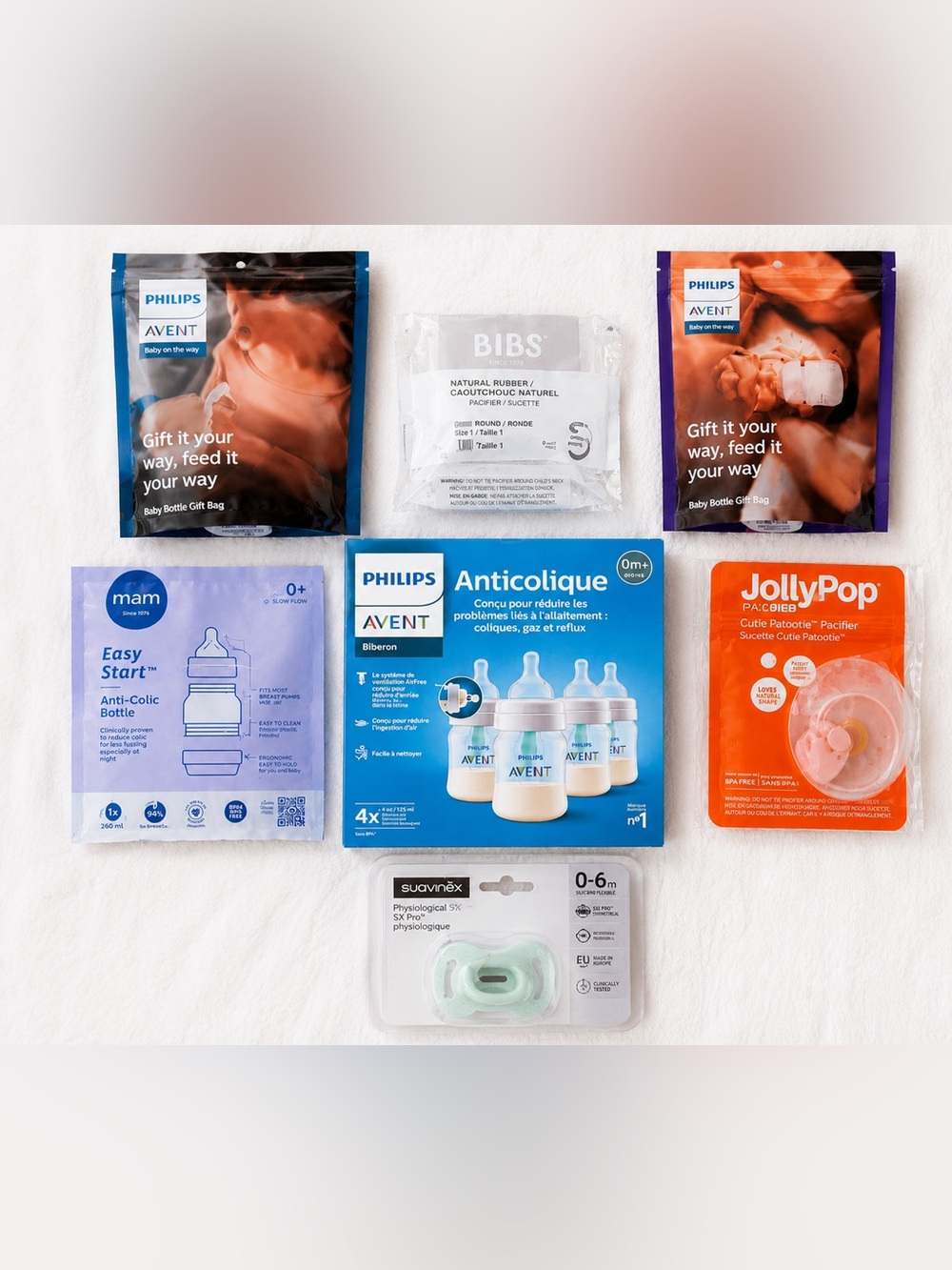 New baby feeding & pacifier bundle